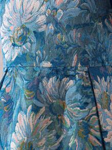 SHEIN Leap Crew Tween Girl Graduation Party Short Sleeve Jacquard Woven Dress For Spring/Summer - Multicolor - View 5