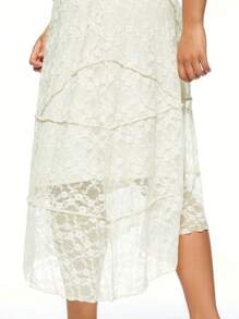 Forever 21 Zomer Y2K kant elastische taille plus maat damesrok