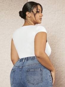 SHEIN BAE Spring Break Cheap Clothes Summer Women Shirts Summer Tops - White - View 2