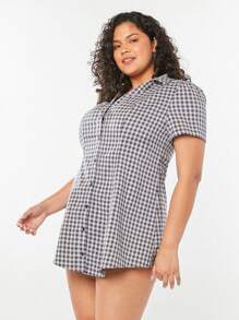Forever 21 女性大尺碼復古畢業袍，適用於夏季 - 藍色 - 查看 3