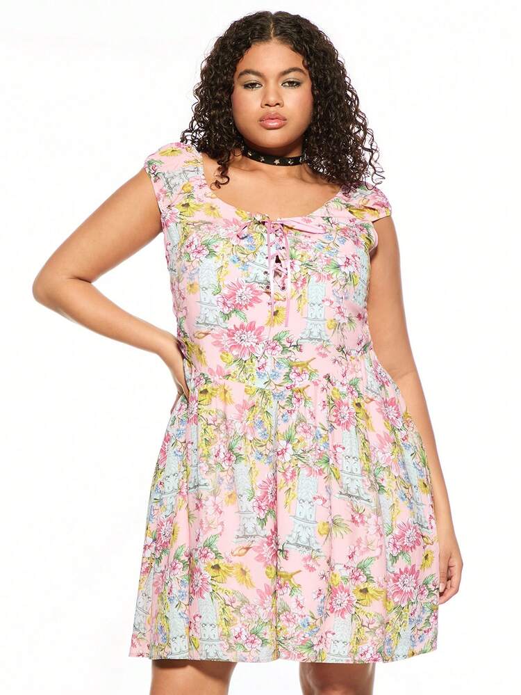 Plus Size Countryside Vacation Women Summer Dress