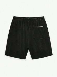 Manfinity VCAY Men Letter Printed Drawstring Casual Shorts, Spring Summer