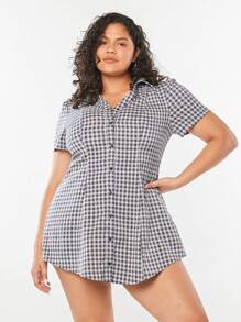 Forever 21 女性大尺碼復古畢業袍，適用於夏季 - 藍色 - 查看 2