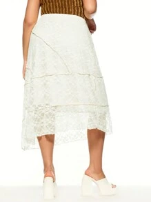 Forever 21 Zomer Y2K kant elastische taille plus maat damesrok