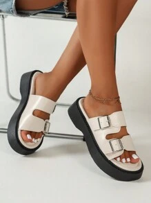 Women's Summer Platform Sandals Open Toe Soft Bottom Wedge Thick Sole Slippers