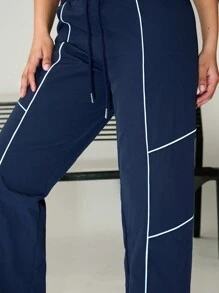 Forever 21 Blue Structure Casual Sports Trousers - Blue - View 6