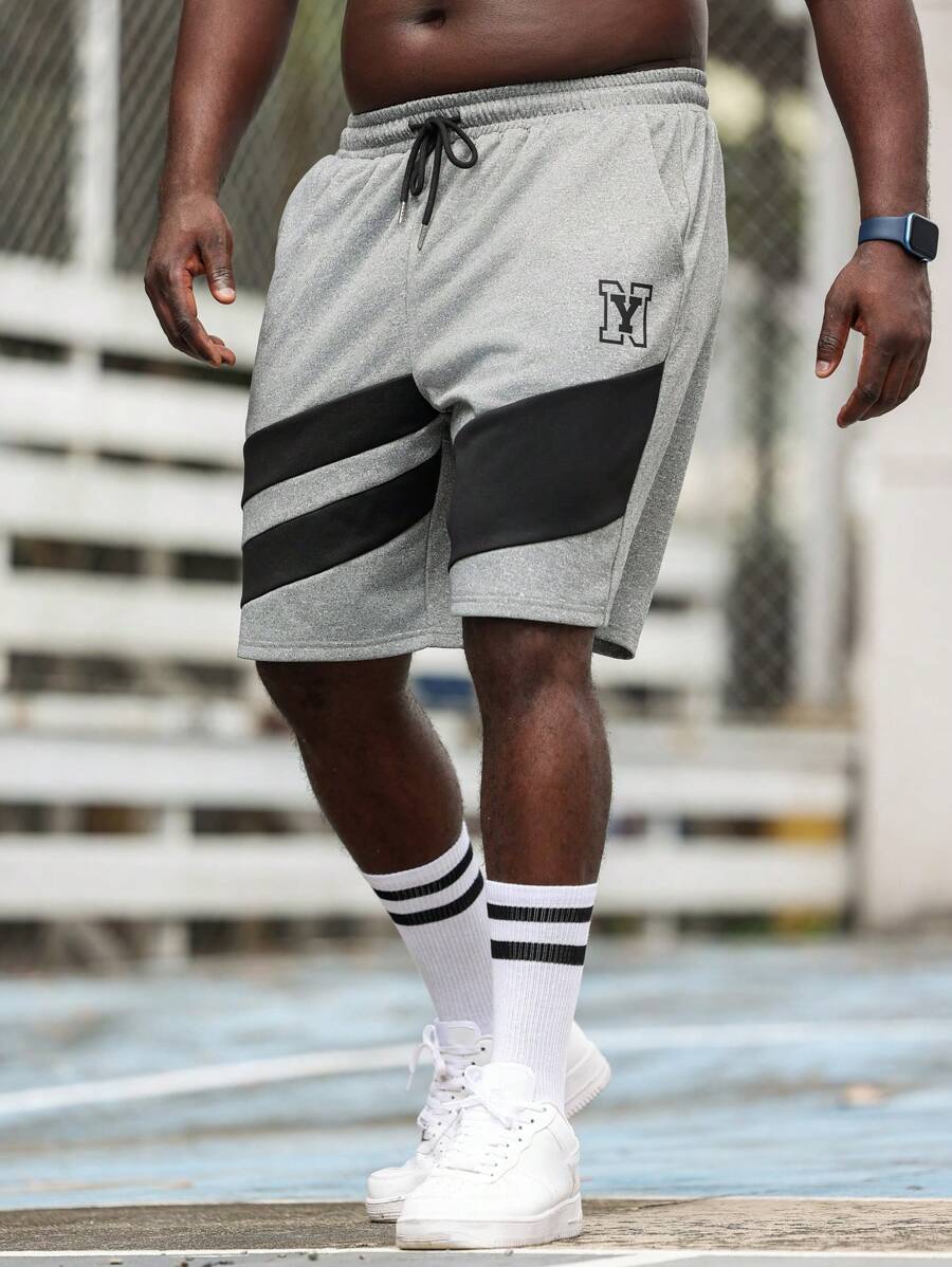 Gym Rark Pantalones cortos de color block para hombres con tallas grandes y cordón ajustable para el verano - Multicolor - Ver 1
