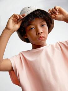 SHEIN Tween Boy Knitted Color Block Sleeveless Sweater, Loose Fit Casual Tank Top - Pink - View 6