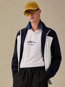 Manfinity NXTstreet 男士时尚夏季舒适百搭 Polo 衫，返校 - 白色 - 查看 3