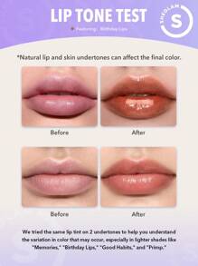 SHEGLAM Take A Hint Lip Tint-Mocha Loca Color Changing Long-Lasting Lip Gloss High Gloss Finish All Day Non-Sticky Moisturizing Lip Stain For Dry Lips Pink Liquid Lipstick Graduation Birthday Holiday Summer Fall Autumn Y2K Fancy Fashion Women Makeup Cosmetic Party Beach Travel Camping Outdoors School Campus Trip Festivals Decor Gift Present Rose Girl Cosplay Best Color Charm Vibe