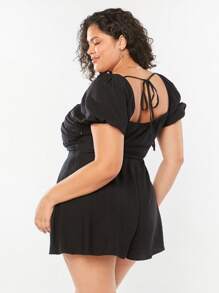 Forever 21 Bộ đồ liền thân mùa hè dành cho nữ cỡ lớn mùa hè cổ điển - màu đen - Xem 2