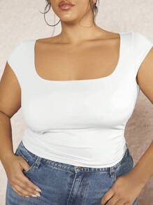 SHEIN BAE Spring Break Cheap Clothes Summer Women Shirts Summer Tops - White - View 4