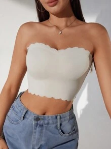 Women Strapless Seamless Bra, Wire-Free, Single Unit - Beige - View 4