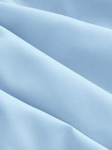 SHEIN MOD Solid Color Back-Tied Bowknot Women Short Bubble Sleeve Dress