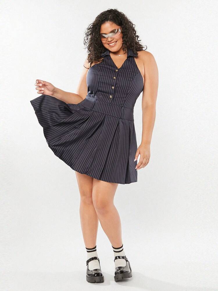 Vintage College Style Plus Size Women Dress, Summer