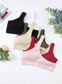 Easithlete Color Blocking Elastic Breathable Shockproof Sports Bra