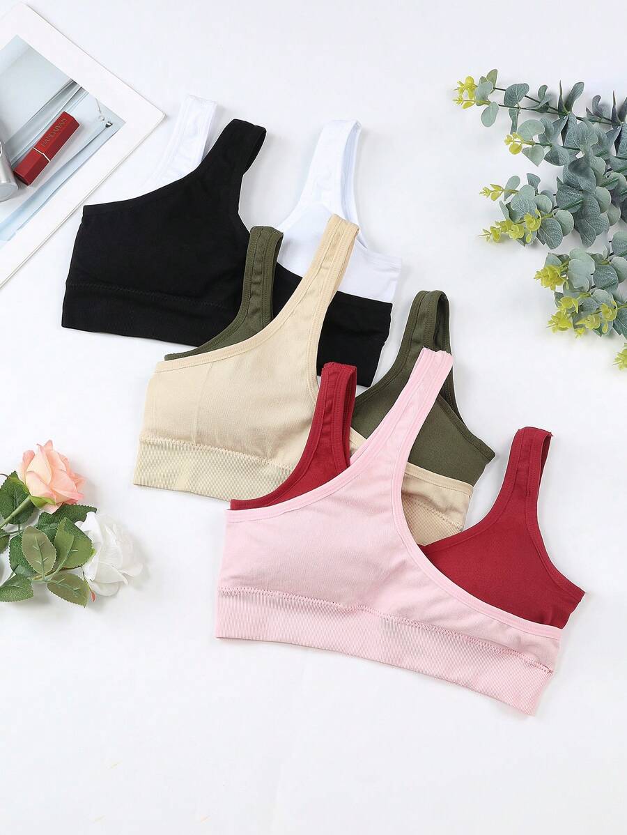 Easithlete Color Blocking Elastic Breathable Shockproof Sports Bra