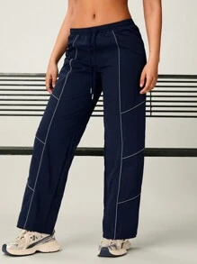 Forever 21 Blue Structure Casual Sports Trousers - Blue - View 3