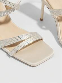 CUCCOO SZL Decorated Diamond Women Fashion High Heel SandalsSexy Party Baddie Chic Gorgeous Style Halloween