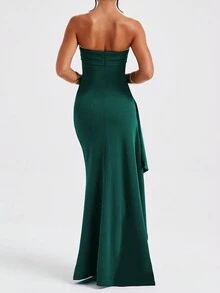 Elegant Backless Chic Wedding Birthday Club Party Dress Sexy Spring Summer Valentine's Day Dresses For Women - Dark Green - View 2