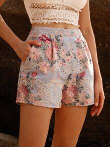 Anewsta Mujer elegante y a la moda, pantalones cortos dulces con estampado para uso casual diario