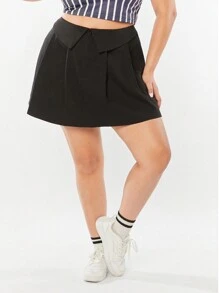 Forever 21 復古大尺碼女裝夏季大學裝風格裙子 - 黑色 - 查看 5