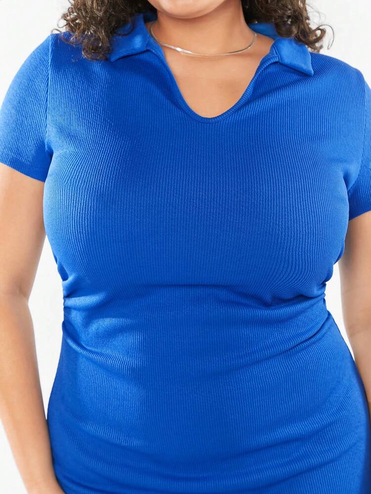 Plus Size Women Vintage College Style Dress For Summer