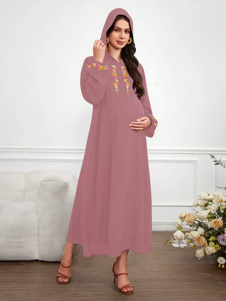 Pregnant Women Fashionable Long Elegant Daily Wear All-Match Dress For Maternity