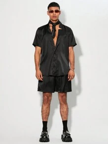 Manfinity VCAY Men Woven Casual Shirt 2pcs/Set