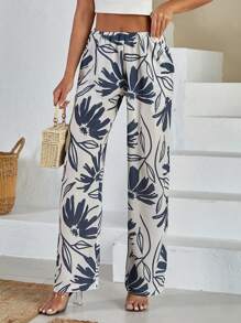 RueChic WOMEN BOTTOM PRINTED COMFORT PANT - Black and White - View 5