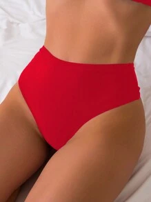 Swim Basics 2025 女士纯色性感比基尼泳裤 夏季