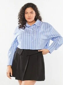 Forever 21 復古大尺碼女士夏季大學畢業T恤 - 藍色 - 查看 4