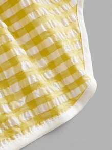 Teen Girl Elegant Summer Ruffle Hem Cami Top And Long Pants Set - Yellow - View 4