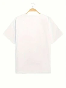 By God Spoiled By My Husband Letter Women Short Sleeve T-Shirt - White - View 2