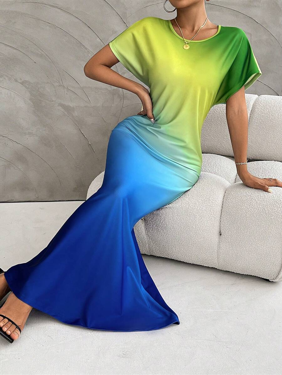 Chiquease Random Floral Pattern Women Simple Dress