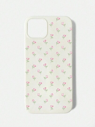Kawaii 1 pièce Adorable coque de téléphone en gel à motif de rose pour lété