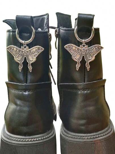 Goth 2 pièces Clips de chaussures vintage avec charme de papillon d'animal, convient pour hommes et femmes en automne