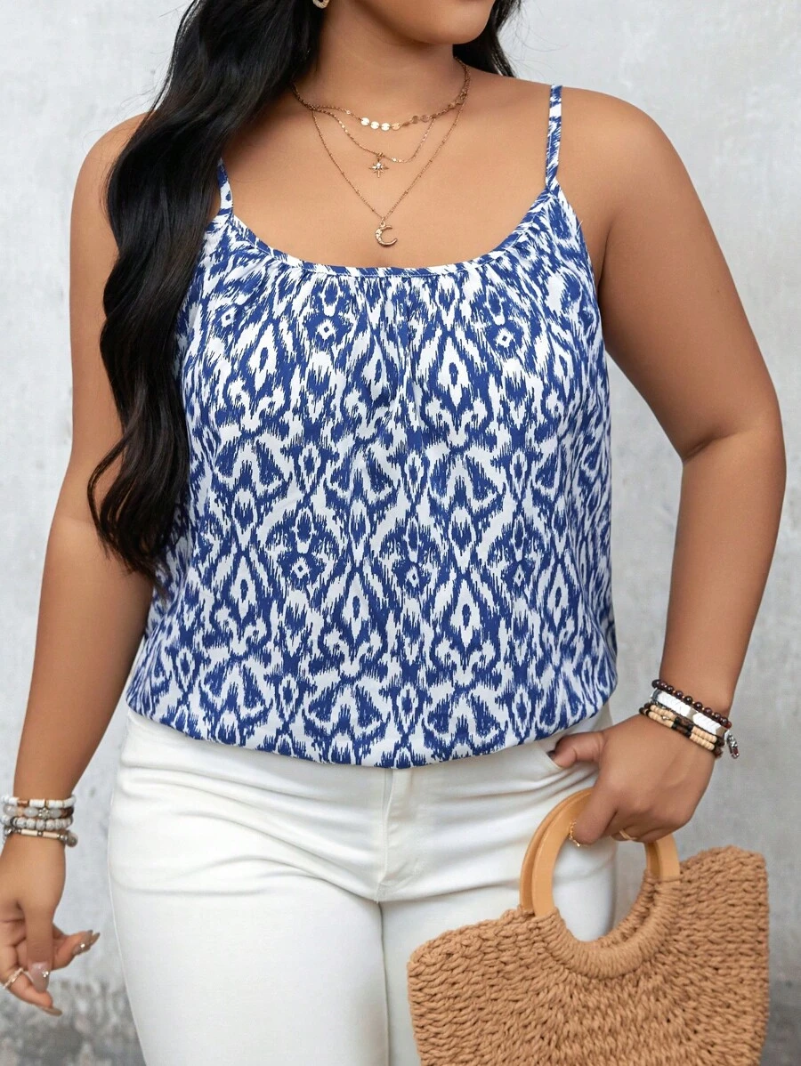 Camisolas y camisetas para mujeres de talla grande - Azul - Ver 1