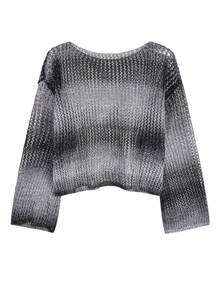 Casual Gradient Women Sweater, Versatile,Long Sleeve Tops