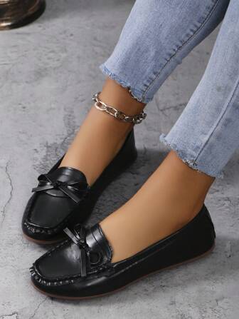 2025 Autumn Women Loafers, Summer 2024 New Arrivals, Korean Style, Slip-Resistant Soft Sole Shoes, White, Breathable, Comfortable Nurse Shoes Valentines