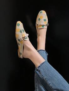 Mengshangli Women's Stylish Backless Loafers Flat Mules Shoes - Multicolor - View 4