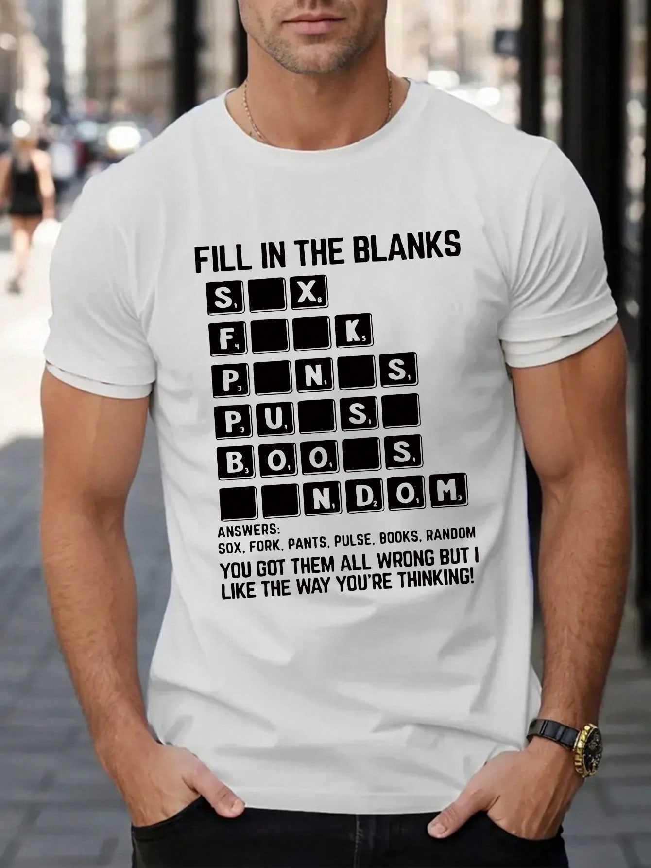 Men's Casual Round Neck Short Sleeve T-Shirt With Slogan Print, Summer