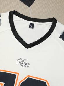 Manfinity Sporsity Set di magliette con stampa digitale in stile campus per uomo