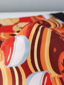 ملابس داخلية الرجال شورتات بوكسر عصرية مع طبعة الهمبرغر والبطاطس المقلية والدونات