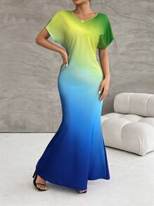 Chiquease Random Floral Pattern Women Simple Dress