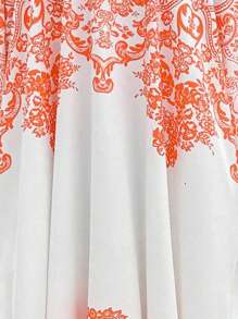 Breezaya 女款度假風格花卉印花蝙蝠袖長寬鬆開襟休閒外套 - 彩色 - 查看 8