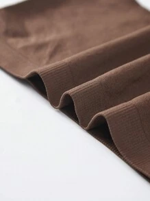 Women's Solid Color Simple Daily Tube Bra Strapless Bra - Coffee Brown - View 7