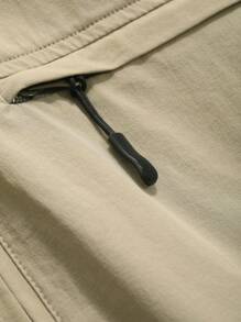 DAZY Men Summer Zipper Fly Loose Fit Casual Vest,Fall Clothes Jacket - Khaki - View 9