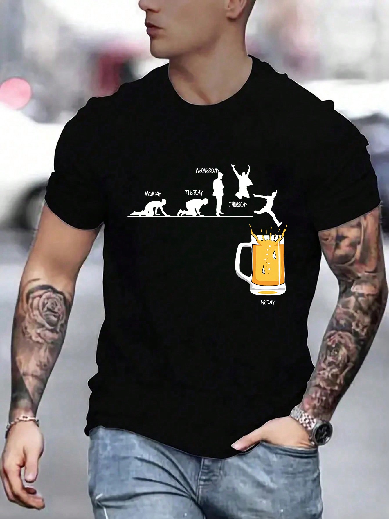 Men Cartoon Graphic Tee