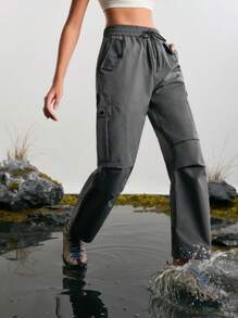 In My Nature Women Outdoor Waterproof Work Trousers For Sports - Dark Grey - View 2